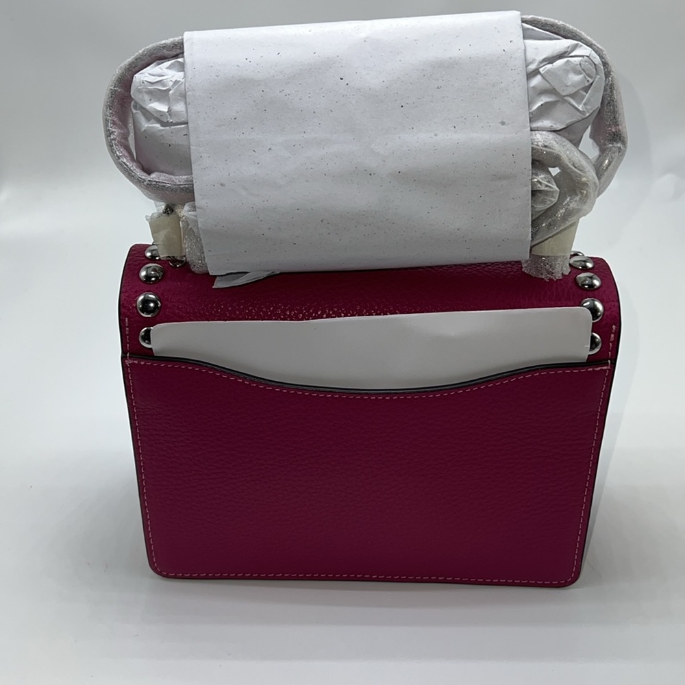 🩷HP🪅NWT COACH MINI KLARE CROSSBODY WITH SILVER RIVETS - Picture 12 of 16
